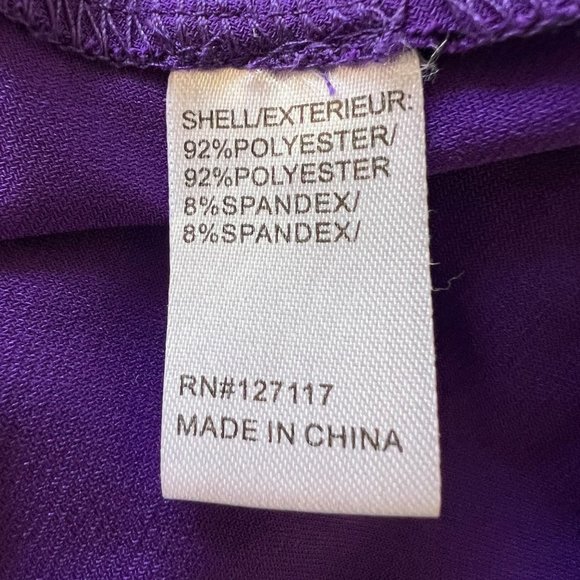 Badgley Mischka Mark James Womens Purple Dolman Sleeve Dress Belted size Small - Picture 11 of 13